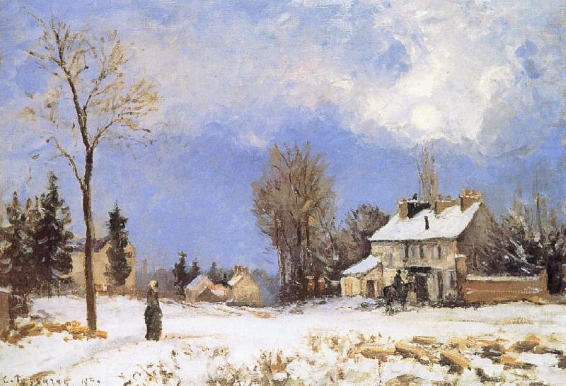 Camille Pissarro Snow housing china oil painting image